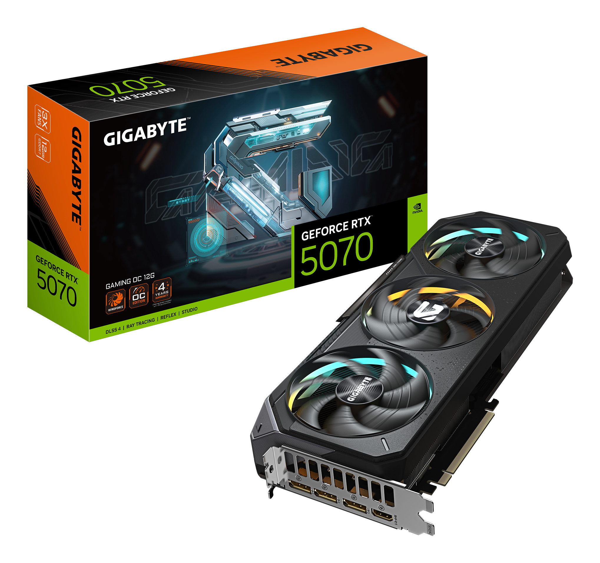 Tarjetas de Video GIGABYTE GV-N5070GAMING OC-12GD